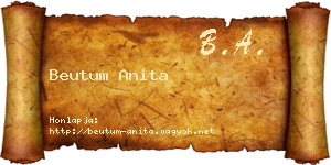 Beutum Anita névjegykártya